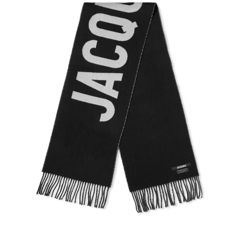 Jacquemus Жаккардовый шарф с логотипом, черный