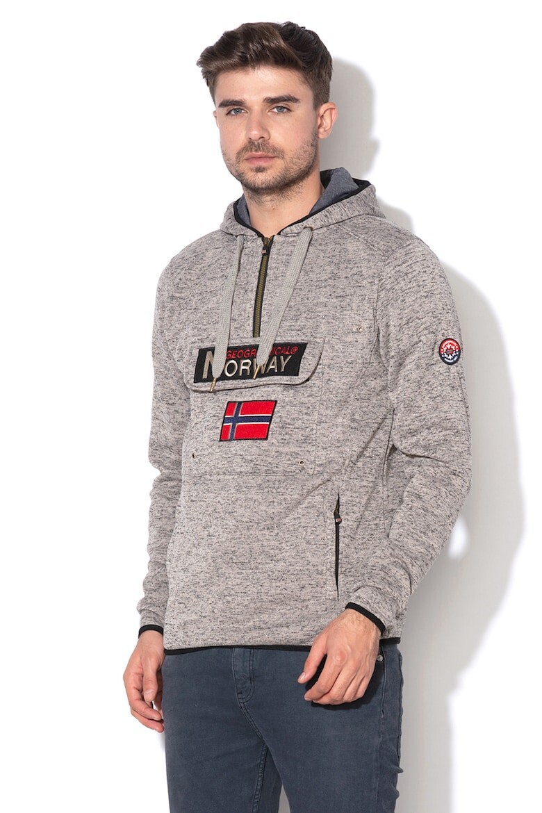 

Толстовка элитного трикотажа с вшитым карманом Geographical Norway, черный