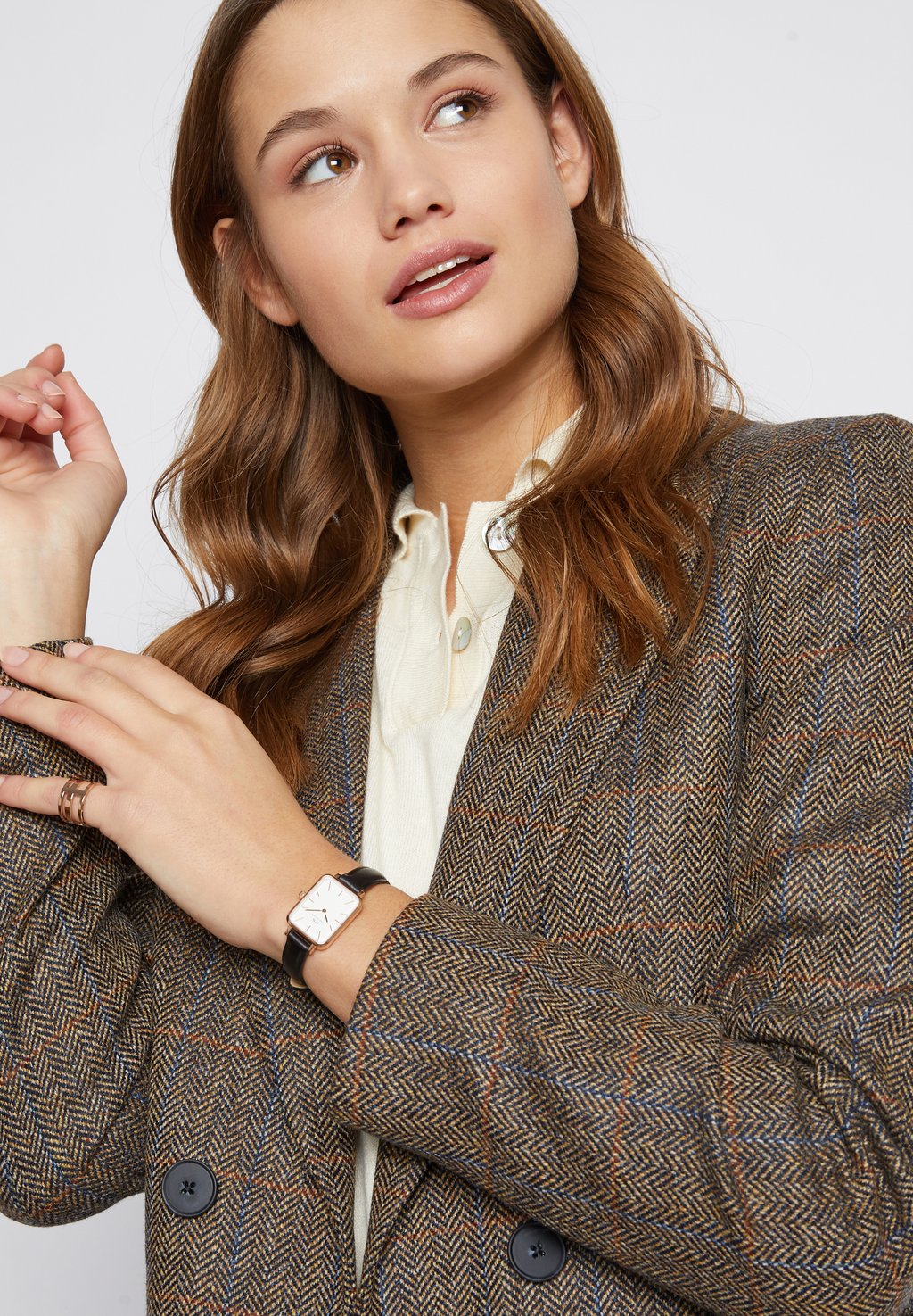 

Часы Quadro Pressed Sheffield Daniel Wellington, цвет rose gold-coloured