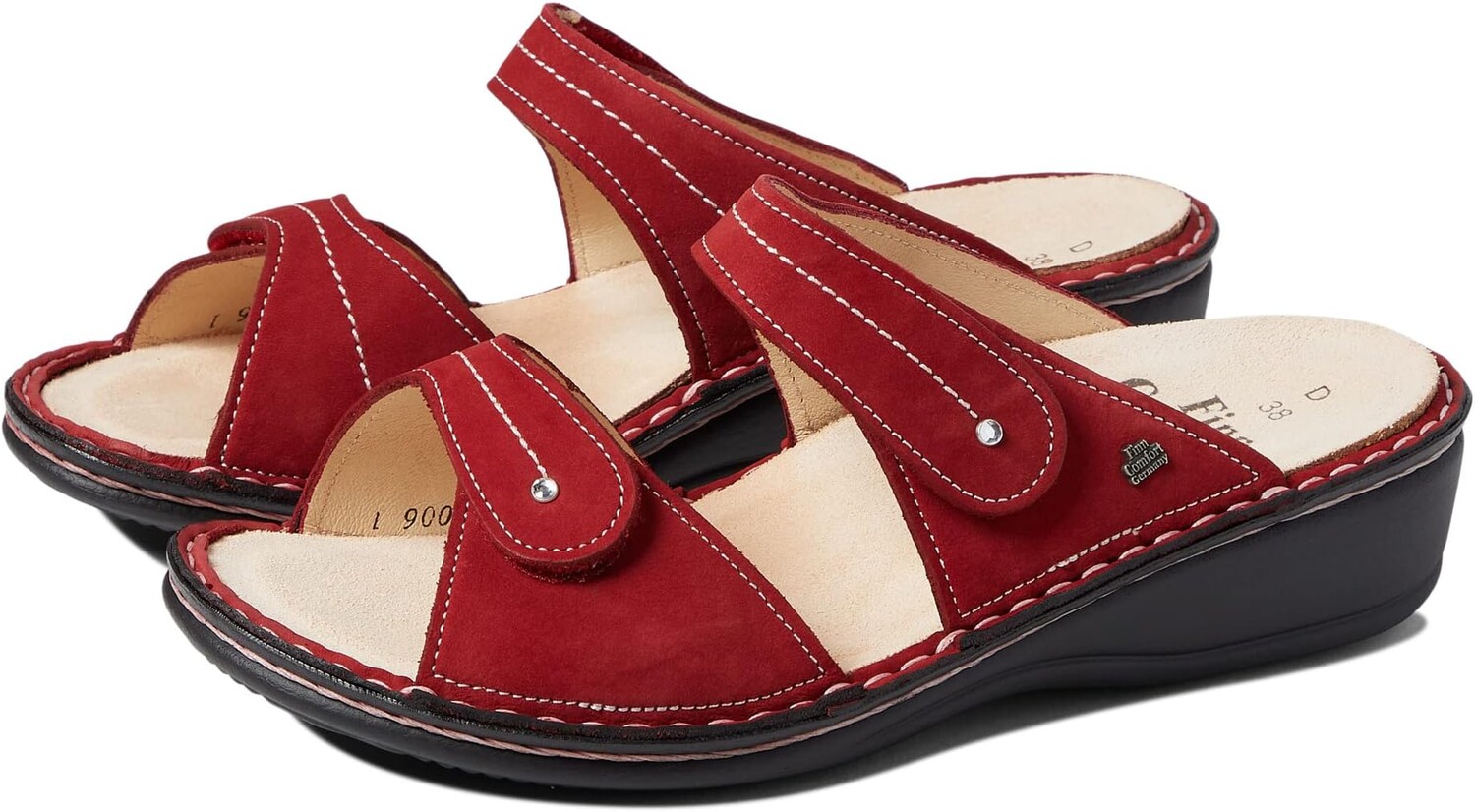 

Сандалии на плоской подошве Catalina-S Finn Comfort, цвет Chili Nubuck