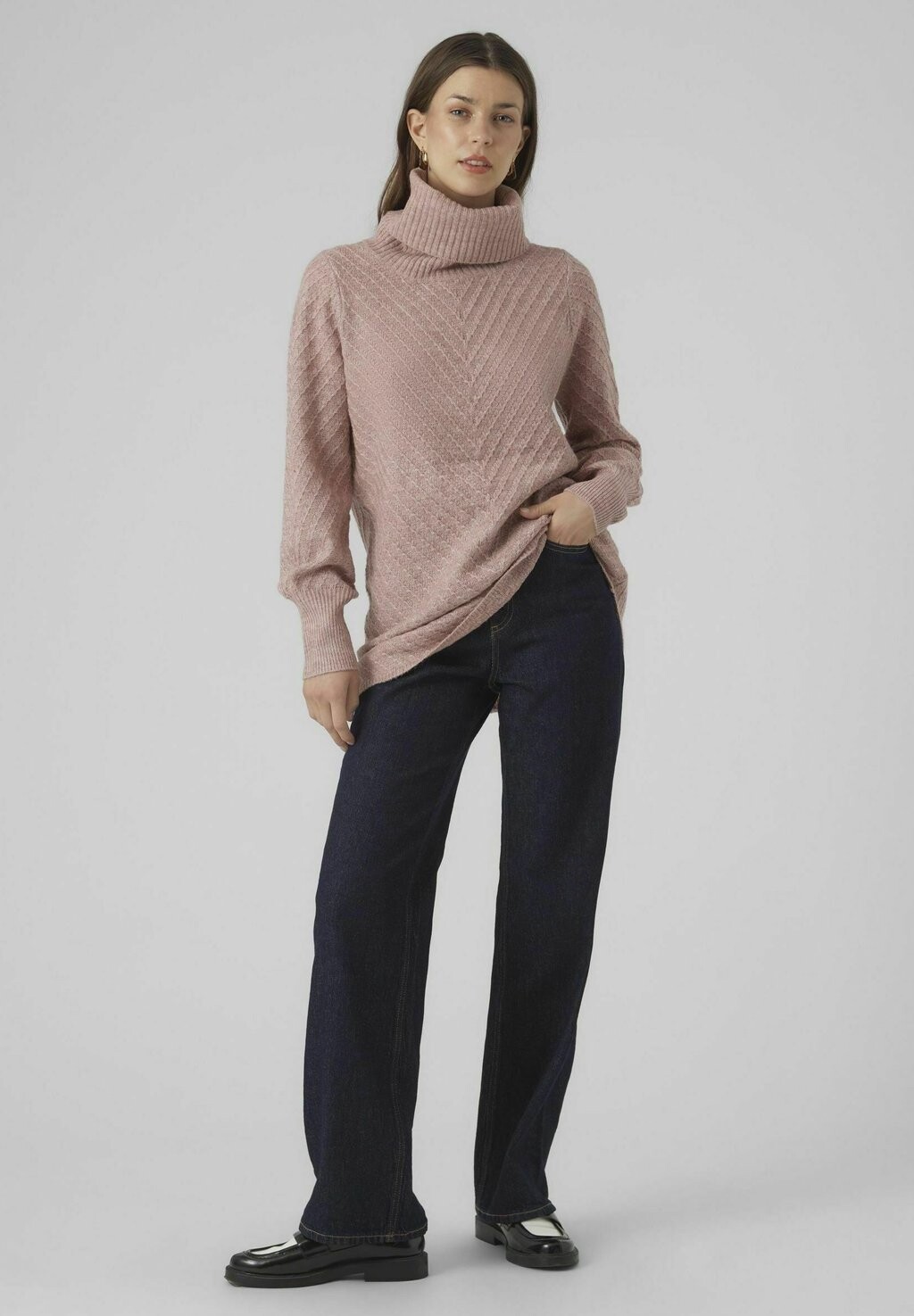 

Свитшот Vero Moda ANJASTINNA LONG, цвет woodrose