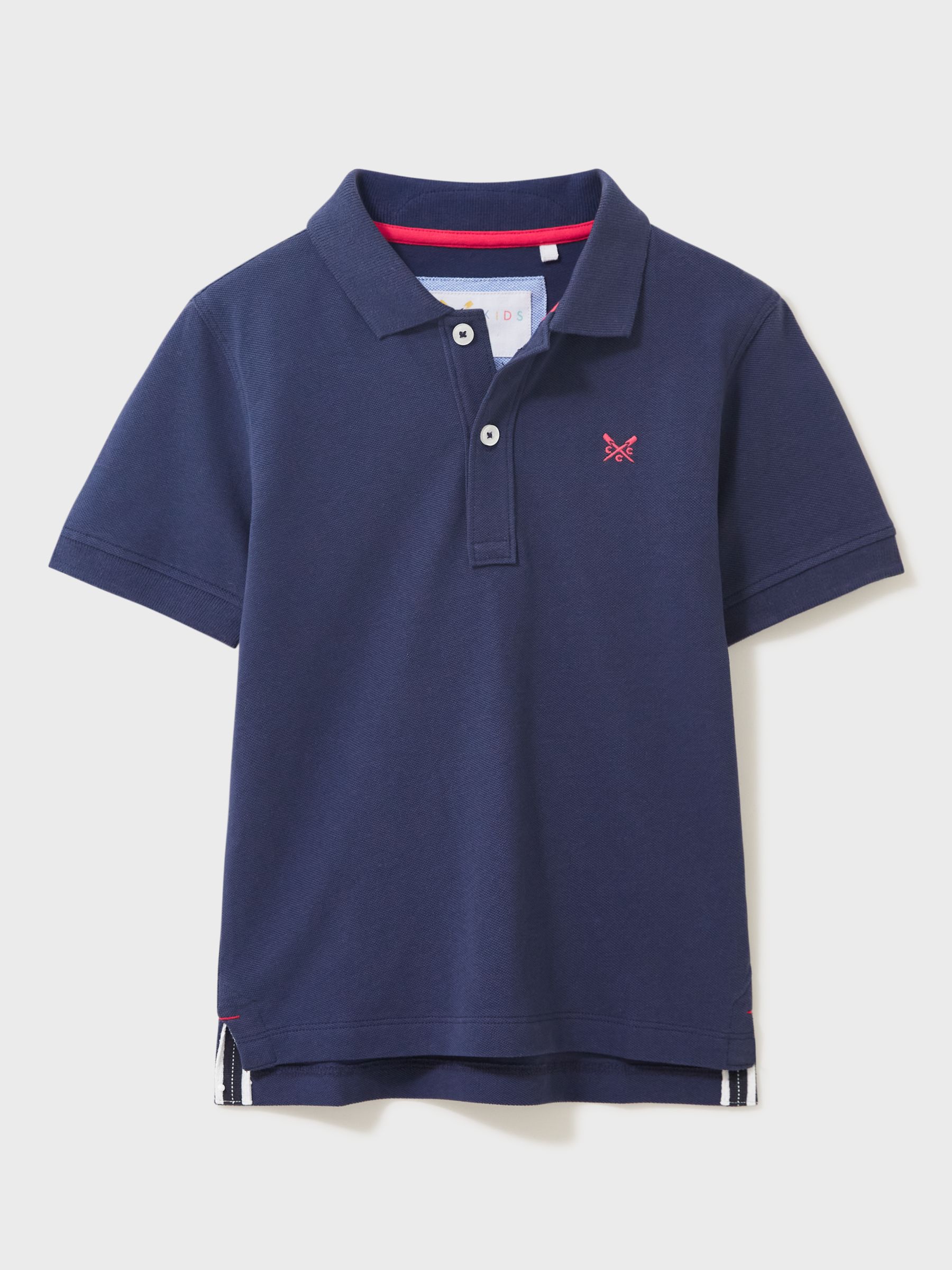 Детская рубашка-поло Crew Clothing, темно-синий рубашка поло для гольфа из хлопка с кантом crew clothing светло розовый