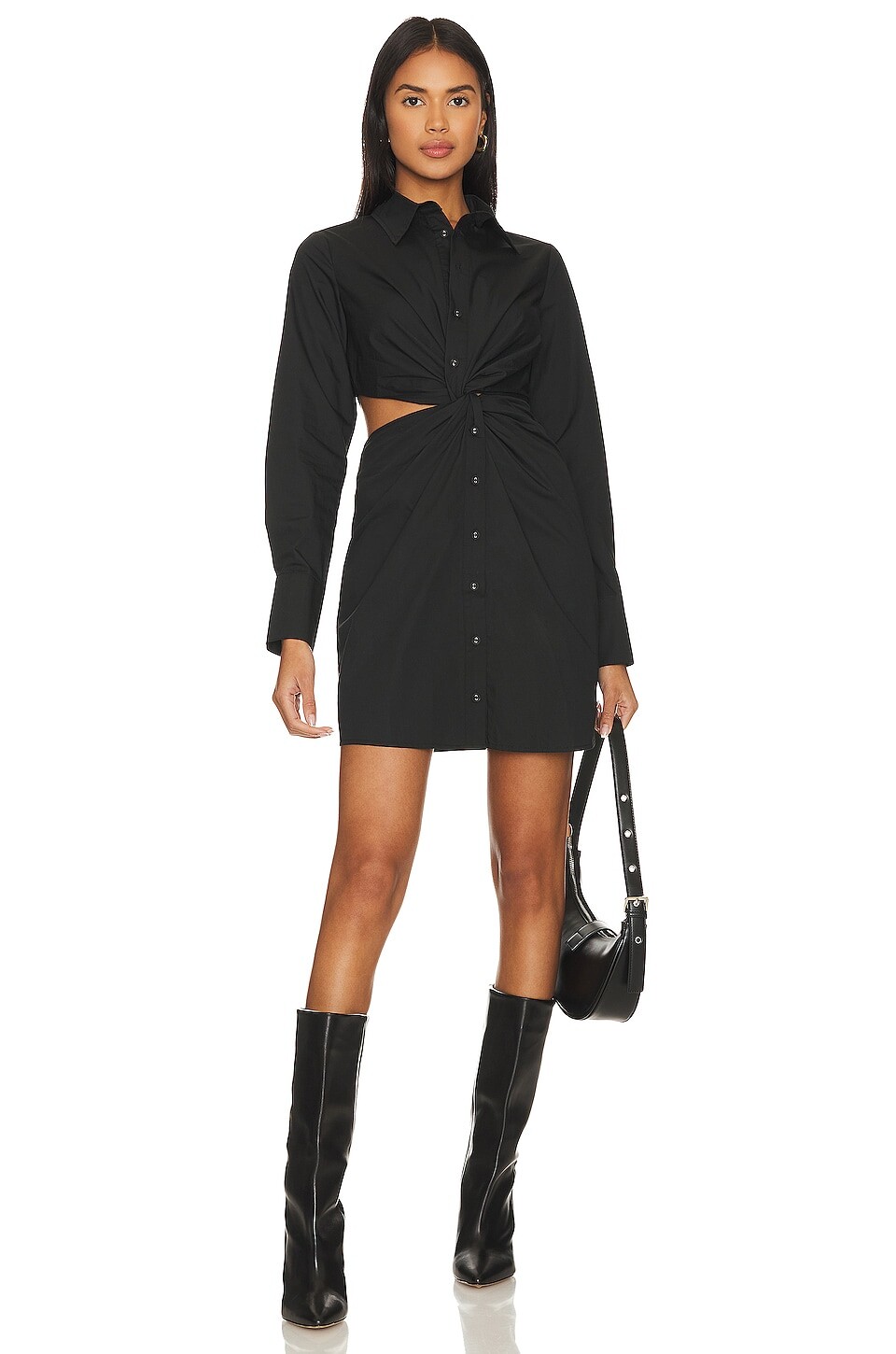 

Платье MINKPINK Allegra Twist Shirt, черный