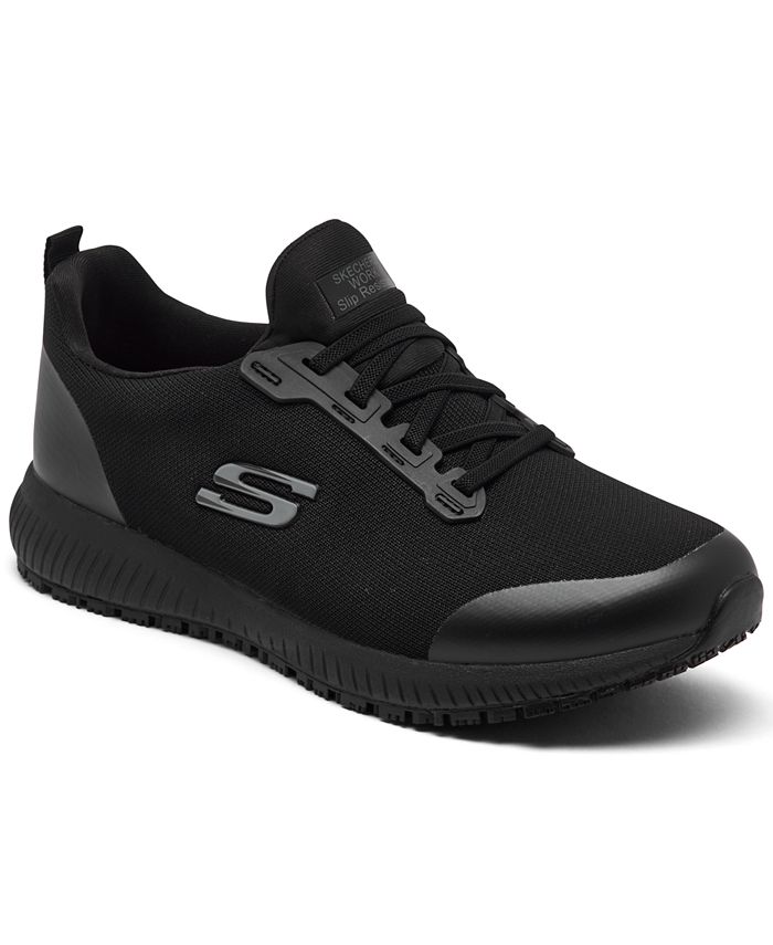 цена Женская работа: нескользящие широкие спортивные кроссовки Squad от Finish Line Skechers, черный