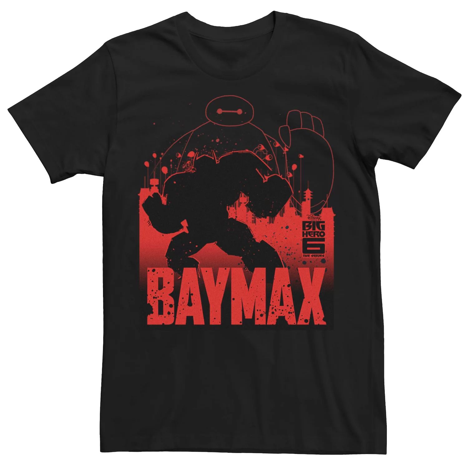 Мужская футболка с контуром Baymax из сериала Big Hero 6 Disney