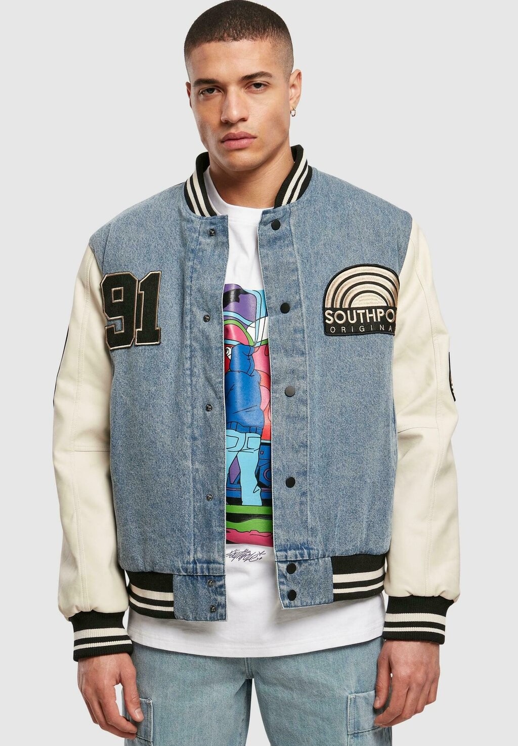 

Джинсовая куртка COLLEGE Southpole, цвет retro midblue washed