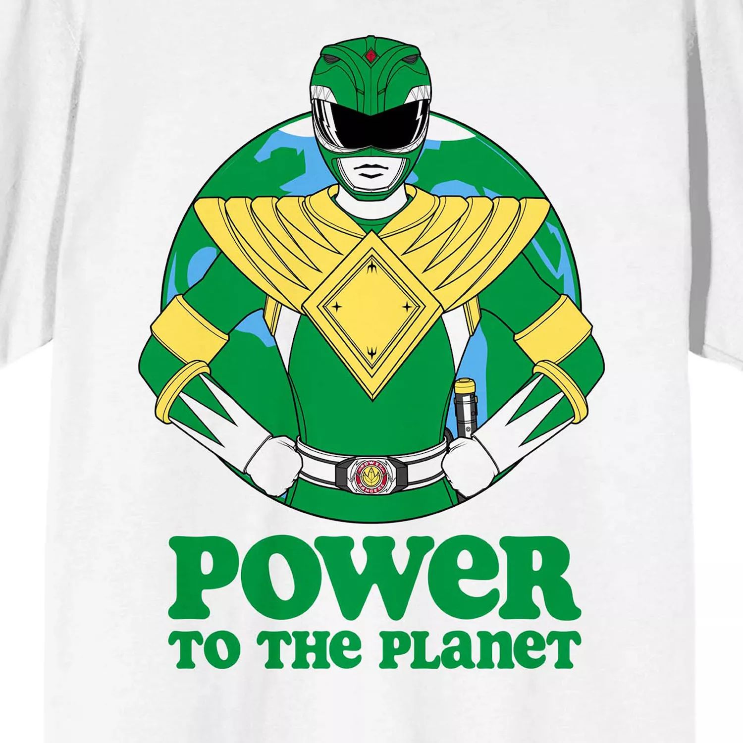 Мужская зеленая футболка Power Rangers Ranger Licensed Character
