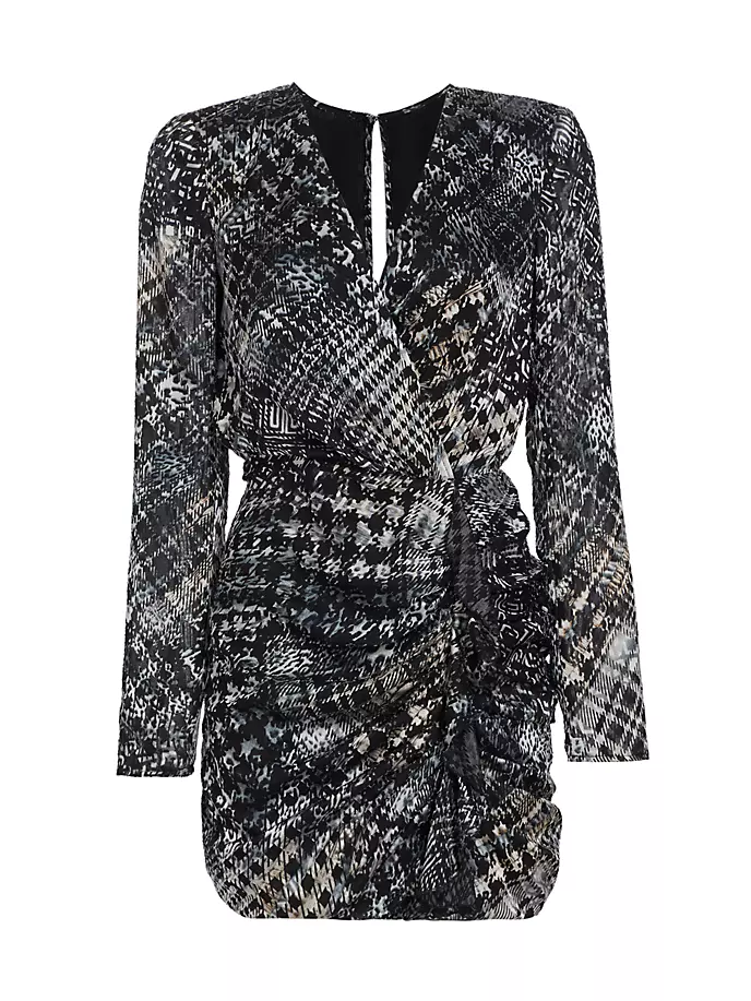 

Мини-платье Myla в клетку Ramy Brook, цвет black combo burnout