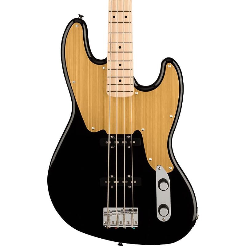 

Басс гитара Squier Paranormal Jazz Bass '54, Maple, Gold Anodized Pickguard, Black