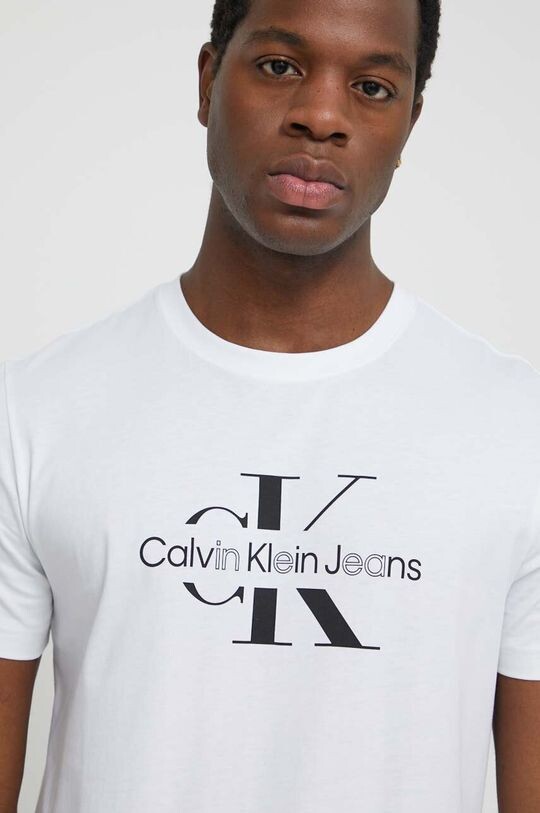 

Хлопковая футболка Calvin Klein Jeans, белый