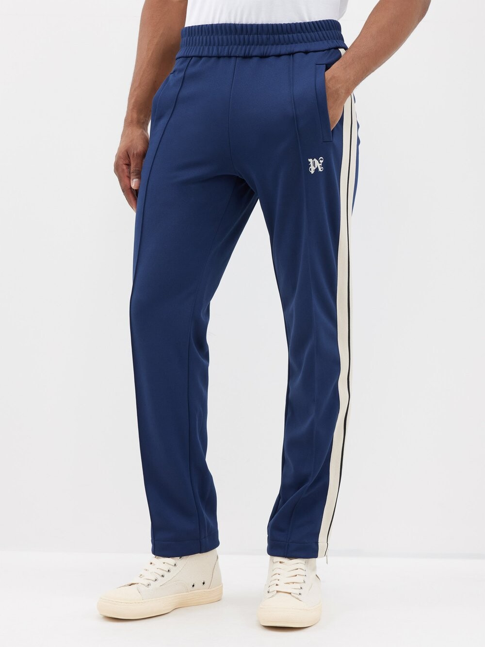 

Спортивные брюки из джерси с вышитым логотипом monogram Palm Angels, синий