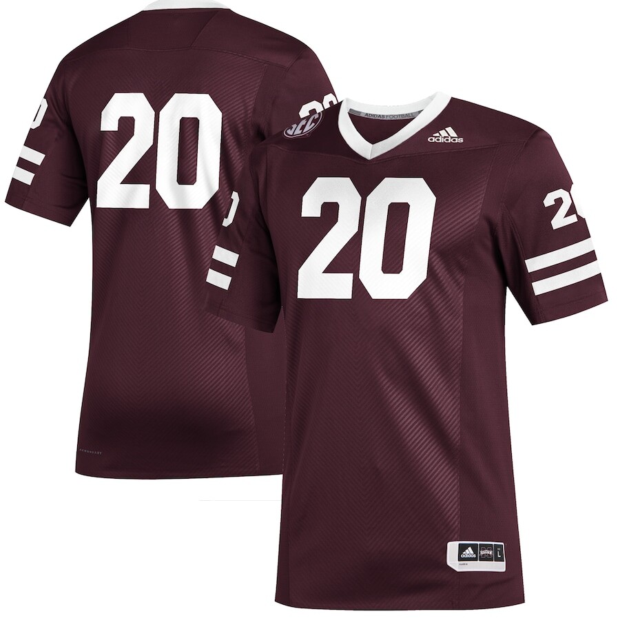 

Джерси adidas Mississippi State Bulldogs, бордовый