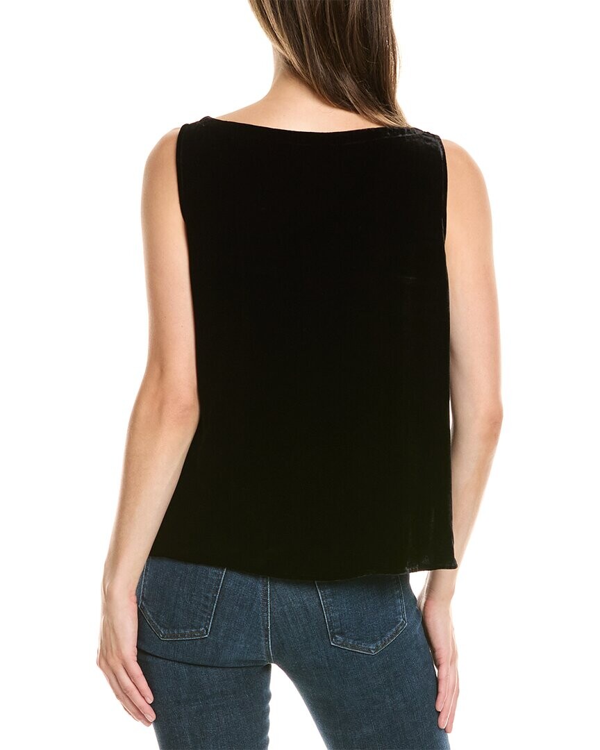 

EILEEN FISHER Шелковый топ с вырезом Bateau, черный