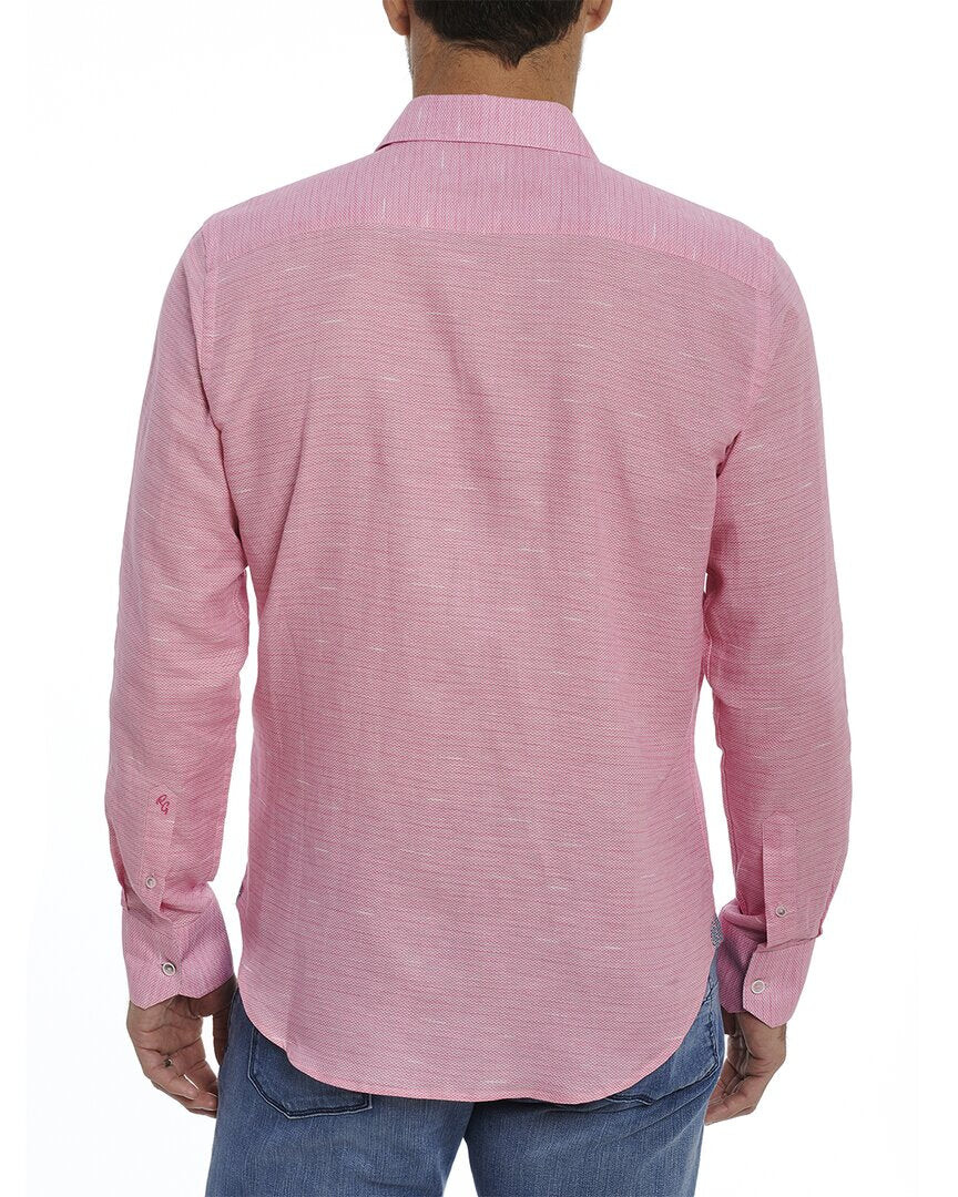 

Рубашка из льняной ткани Robert Graham Brixton, розовый