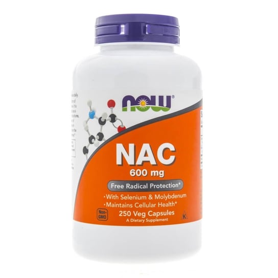 Now Foods, NAC N-ацетилцистеин 600 мг, 250 капсул sports research nac n ацетилцистеин 600 мг 90 растительных капсул