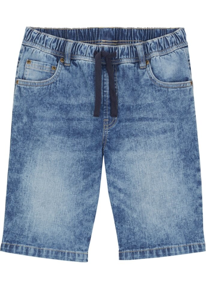 

Слипоны-шорты для мальчиков синего цвета из денима John Baner Jeanswear, голубой