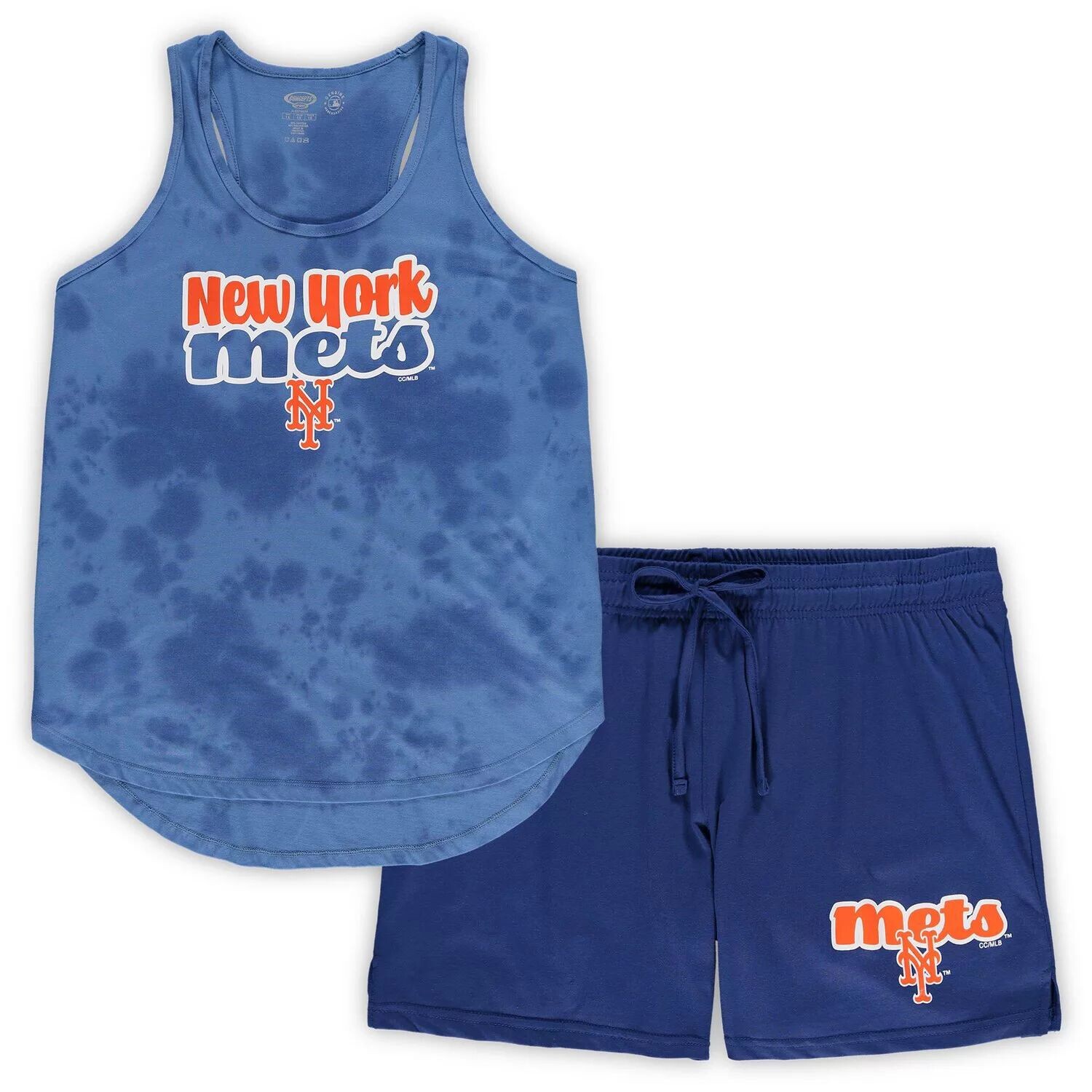 

Женский комплект для сна Concepts Sport Royal New York Mets плюс размер Cloud безрукавка и шорты