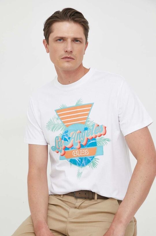 

Футболка из хлопка Guess, белый