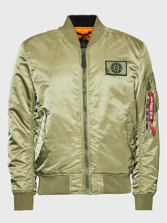 

Бомбер стандартного кроя Alpha Industries, зеленый