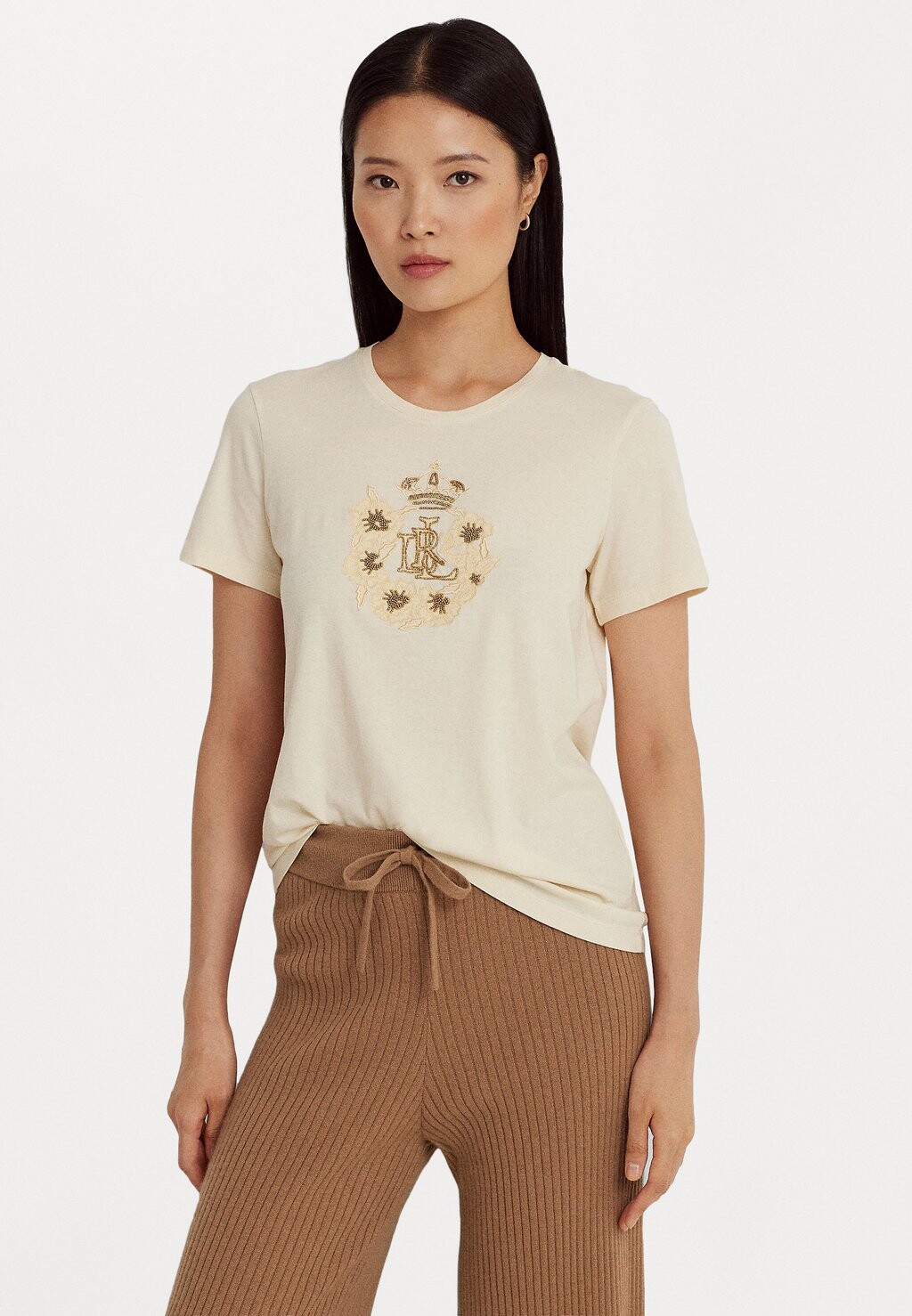 

Футболка с принтом Lauren Ralph Lauren, Серый