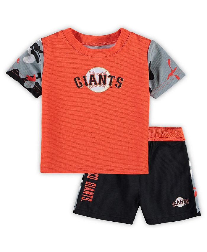 Оранжевый, черный комплект из футболки и шорт San Francisco Giants Pinch Hitter для новорожденных Outerstuff, оранжевый/черный черный боди для новорожденных san francisco giants hit and run для новорожденных outerstuff черный
