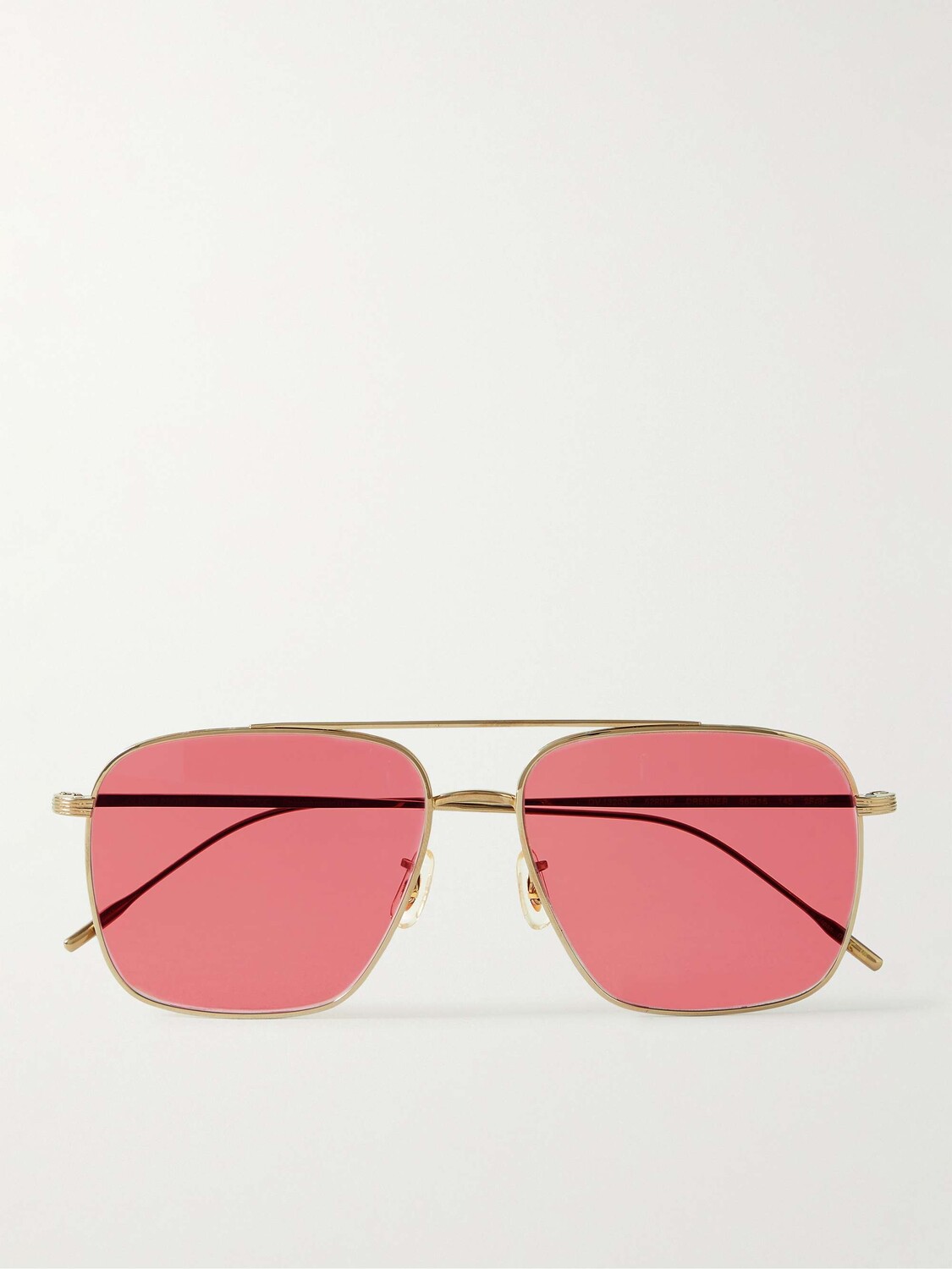 

Золотистые солнцезащитные очки Dresner в стиле авиаторов OLIVER PEOPLES, золотой