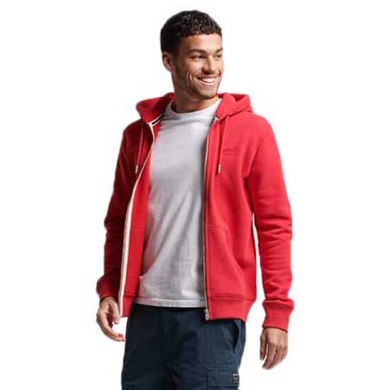 

Толстовка Superdry Essential Logo Full Zip, красный