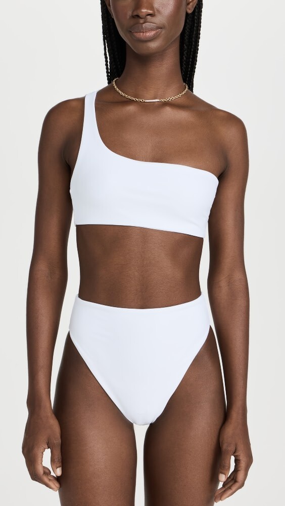 

Топ JADE Swim Apex One Shoulder, белый