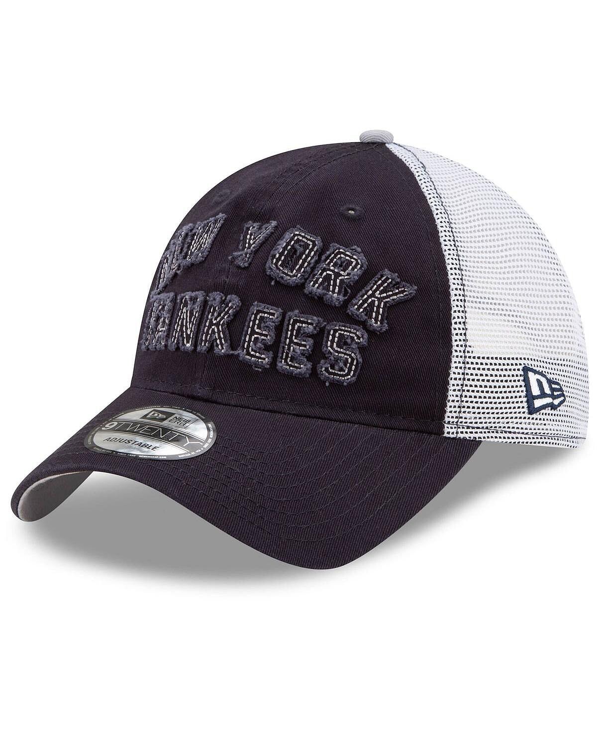 

Мужская темно-синяя регулируемая кепка New York Yankees с потертостями и надписью Trucker 9Twenty New Era
