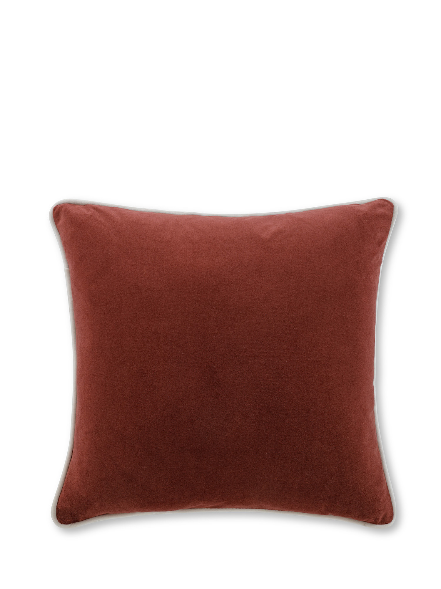 Бархатная подушка с кантом по краю 45х45 см Coincasa, коричневый бархатная подушка подушка с принтом marks