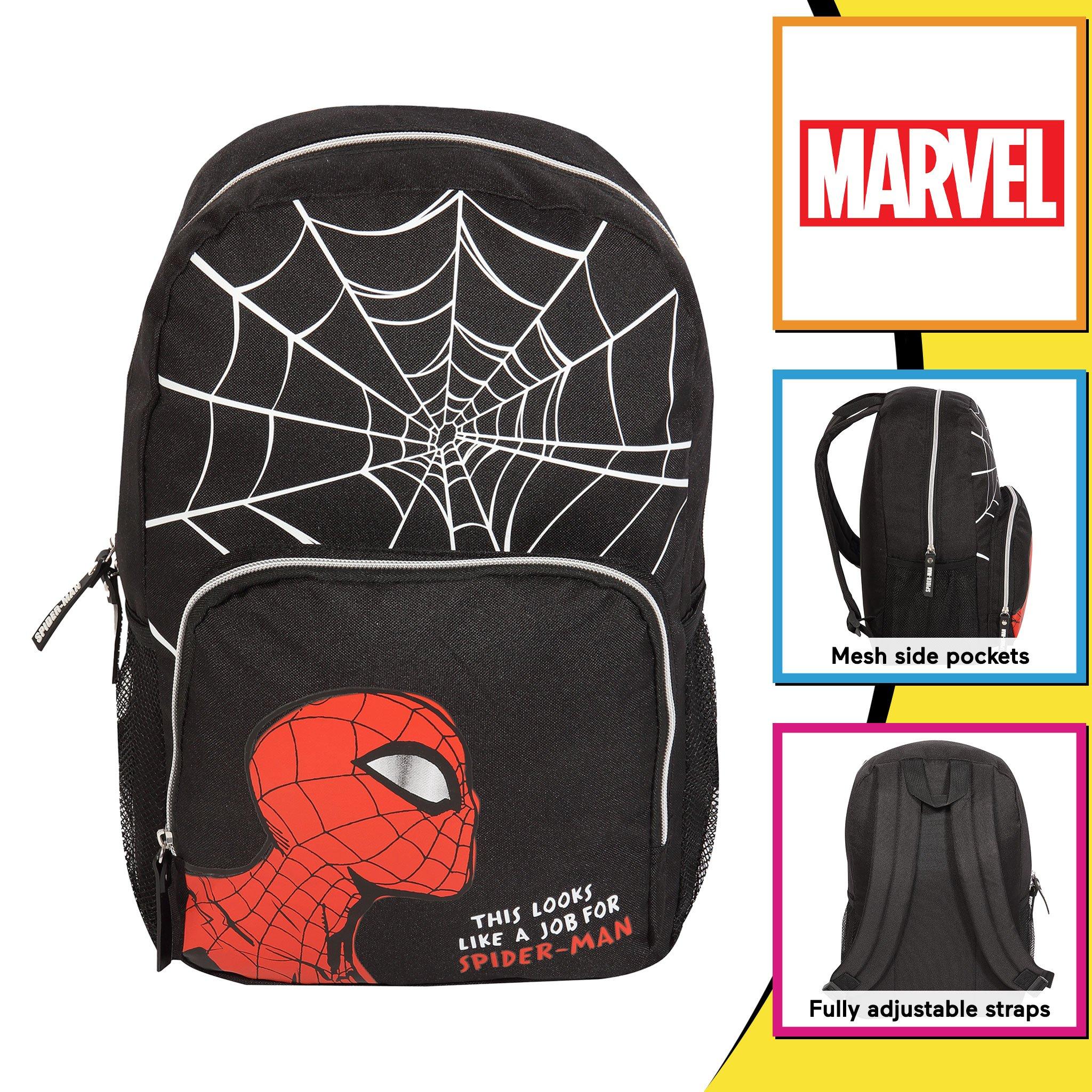 черная маска с блестящей паутиной 9962 Рюкзак с веб-головой Comics Spiderman Marvel, черный