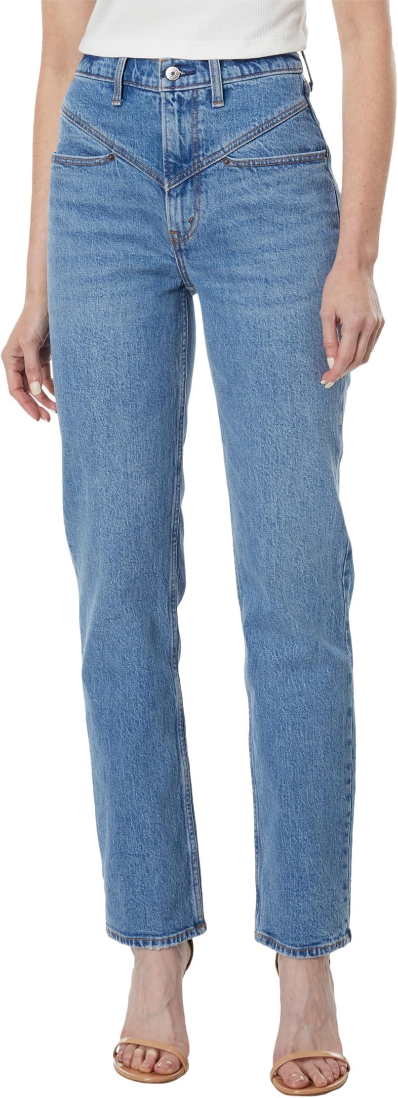 

Джинсы Yoke Front 90s Straight Jean Abercrombie & Fitch, цвет Medium