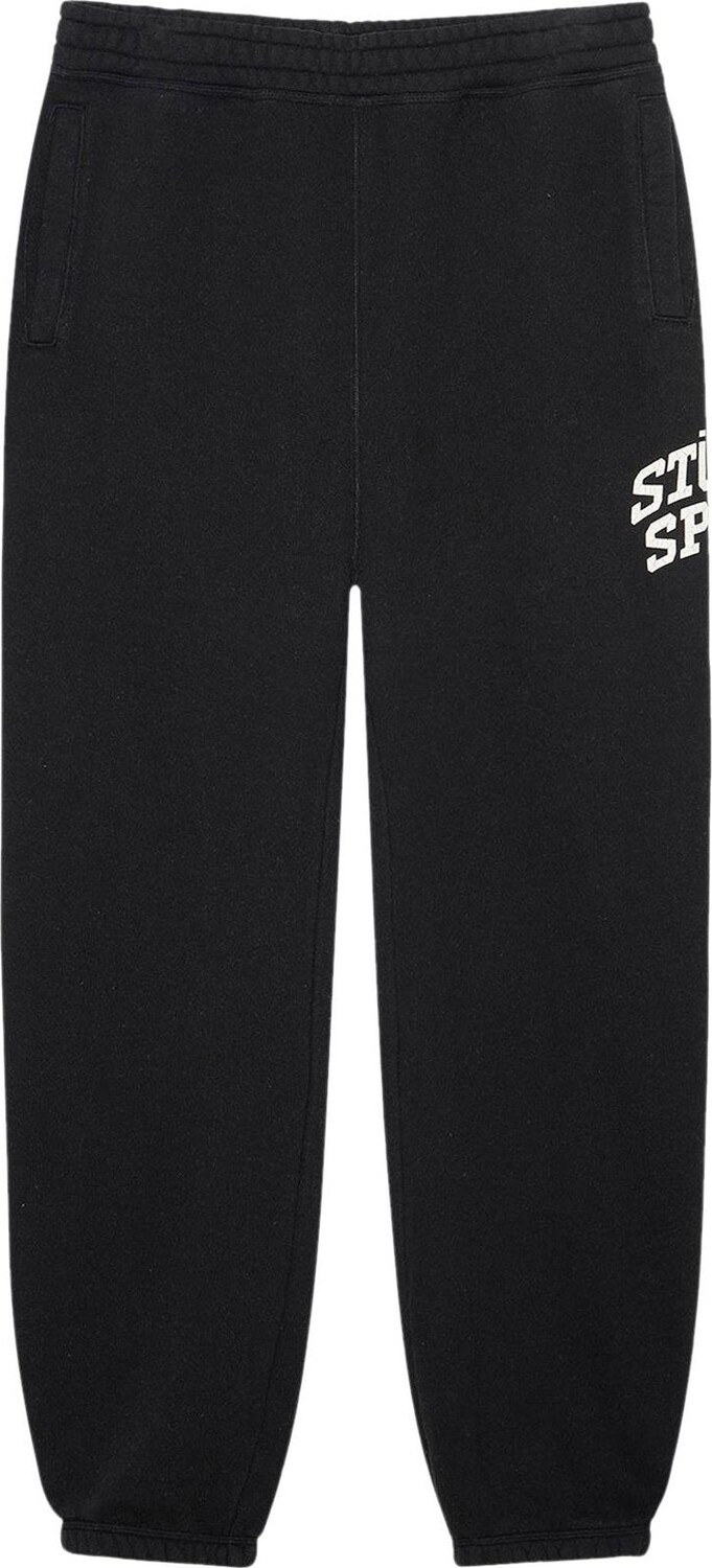 

Брюки Stussy Sport Crackle Fleece 'Washed Black', черный