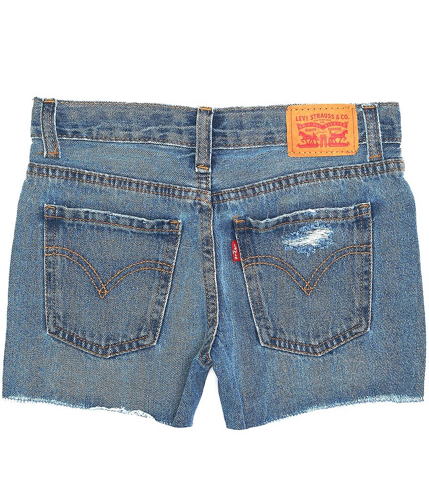 Короткие джинсовые шорты Levi's для больших девочек 7–16 лет, синий цена и фото