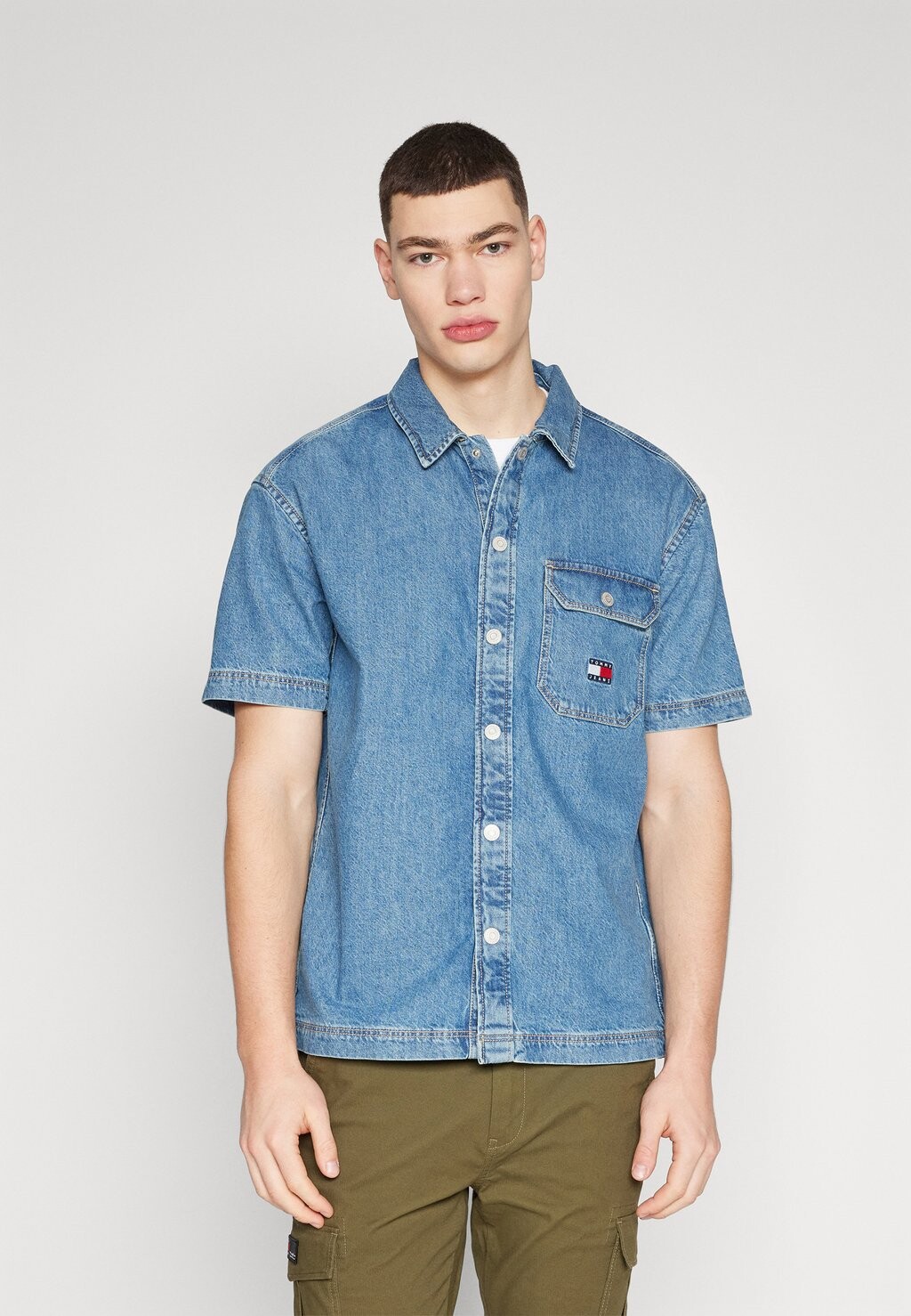 

Рубашка Tommy Jeans, синий деним
