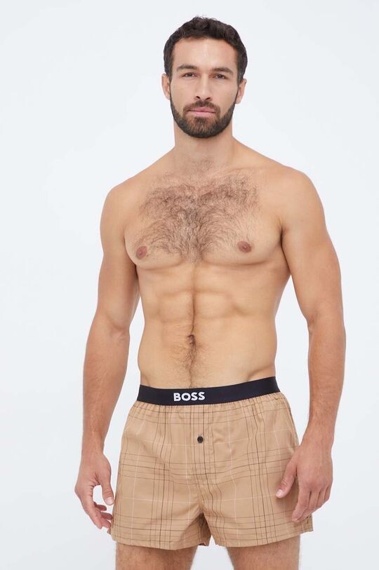 

Набор хлопковых боксеров BOSS, 2 пары Boss, бежевый