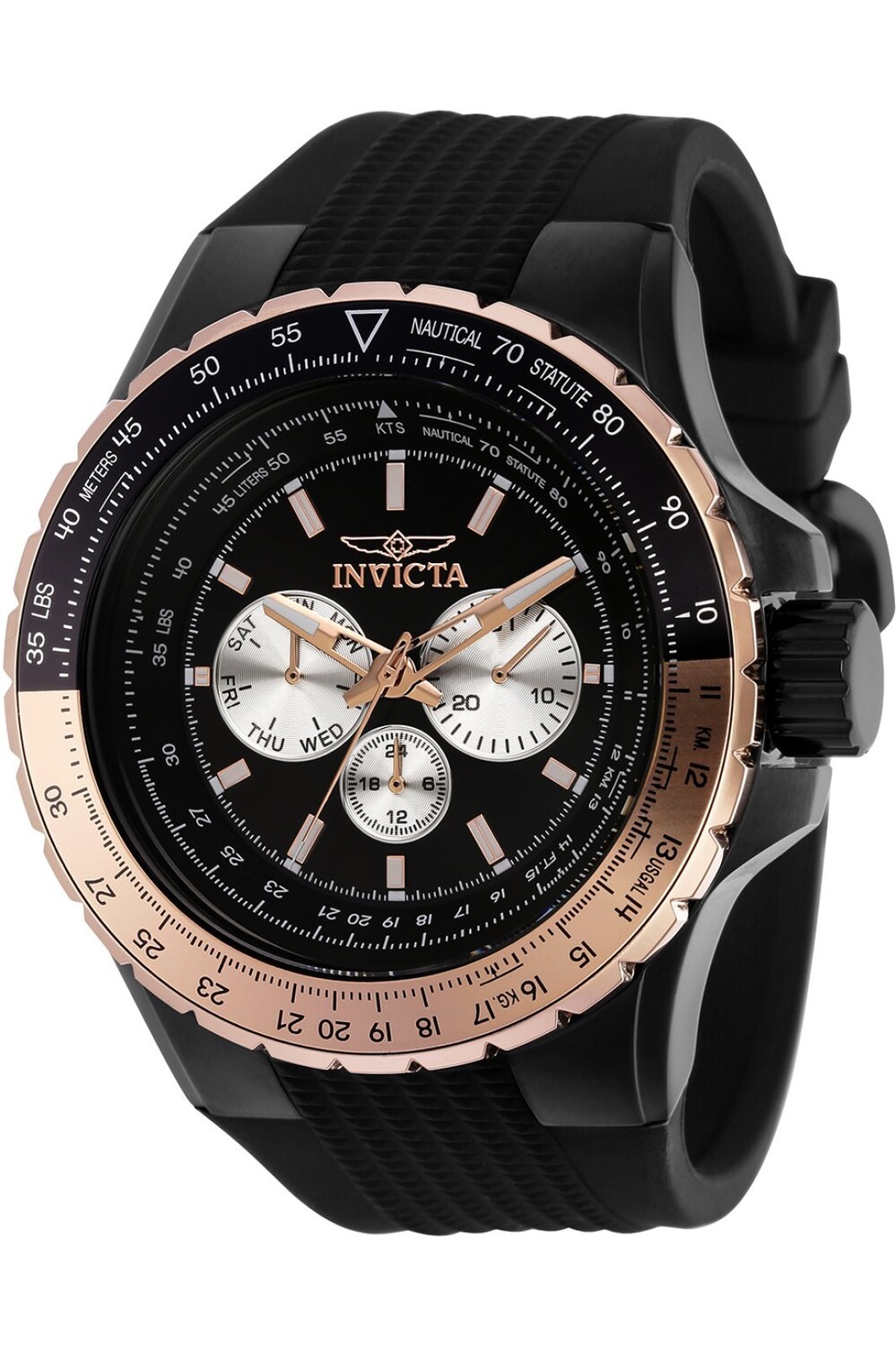 

Часы авиатор 37032 50мм Invicta, черный