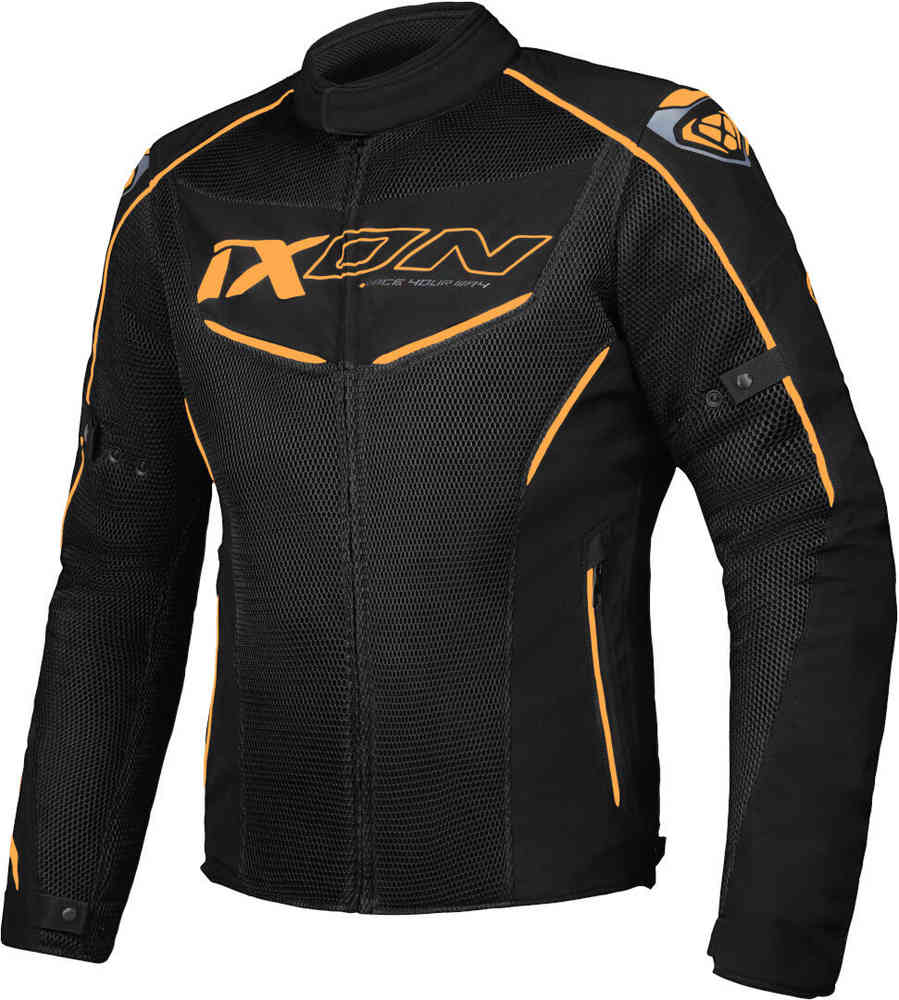 Мотоциклетная текстильная куртка Flicker Ixon, черный/оранжевый мотоциклетная сетка для багажа аксессуары крючки мотоциклетная задняя сетка