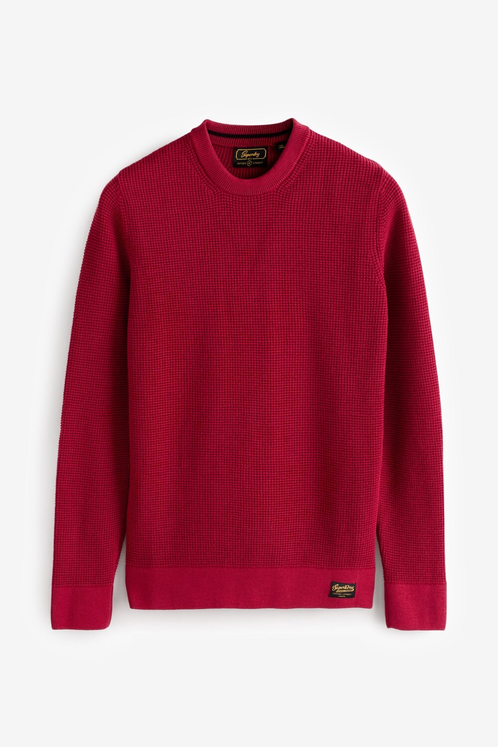 

Фактурный джемпер круглой вязки Superdry, красный