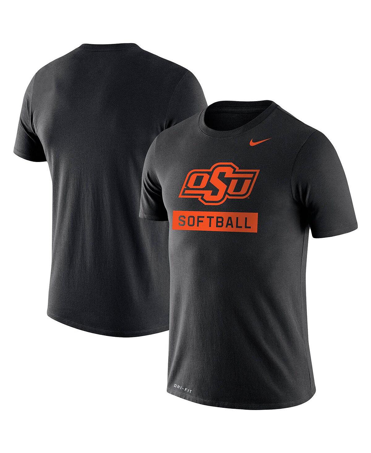 Мужская черная футболка Oklahoma State Cowgirls Softball Drop Legend Performance Nike