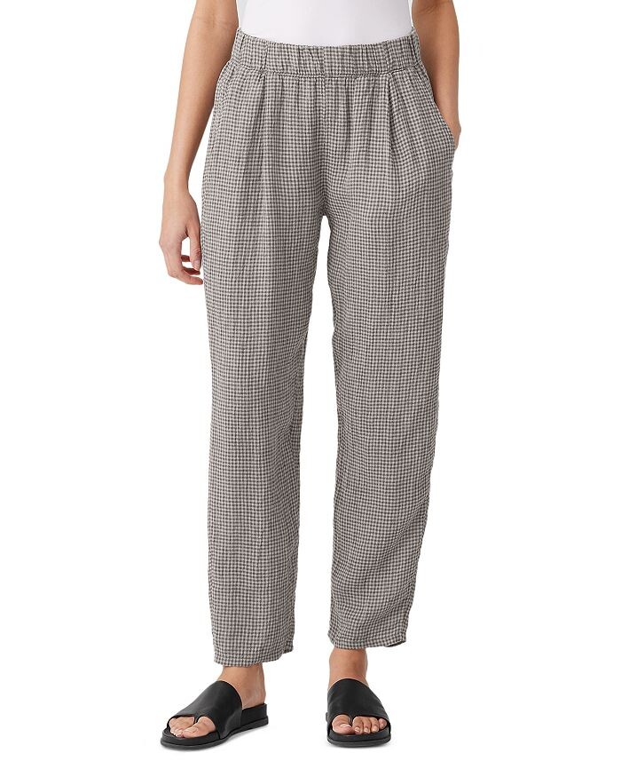 

Зауженные к низу брюки из органического льна Eileen Fisher