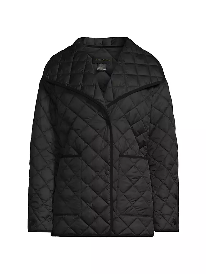 

Стеганая короткая куртка Donna Karan New York, черный