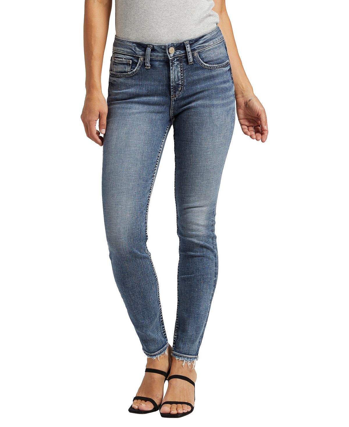 Женские узкие джинсы скинни Suki со средней посадкой и пышным кроем Silver Jeans Co.