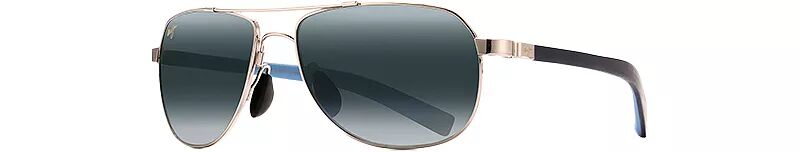 Поляризованные солнцезащитные очки-авиаторы Maui Jim Guardrails, серебристый/светло-голубой самокат digma nofear голубой серебристый st no 100