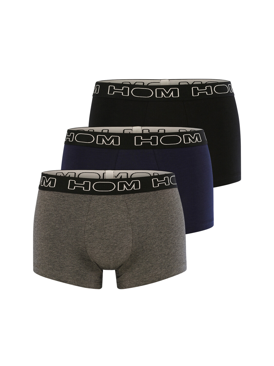 

Боксеры HOM 3 Pack Retroshorts lines, цвет Schwarz/Blau/Grau