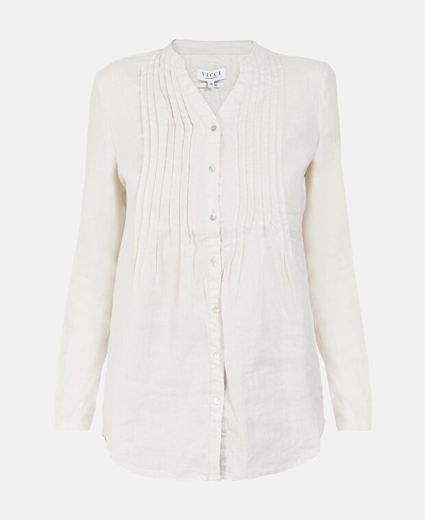 

Льняная блузка Vicci, цвет Wool White