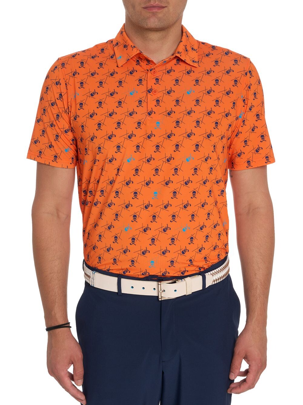 

Рубашка поло с короткими рукавами Stinger Skull Robert Graham, оранжевый