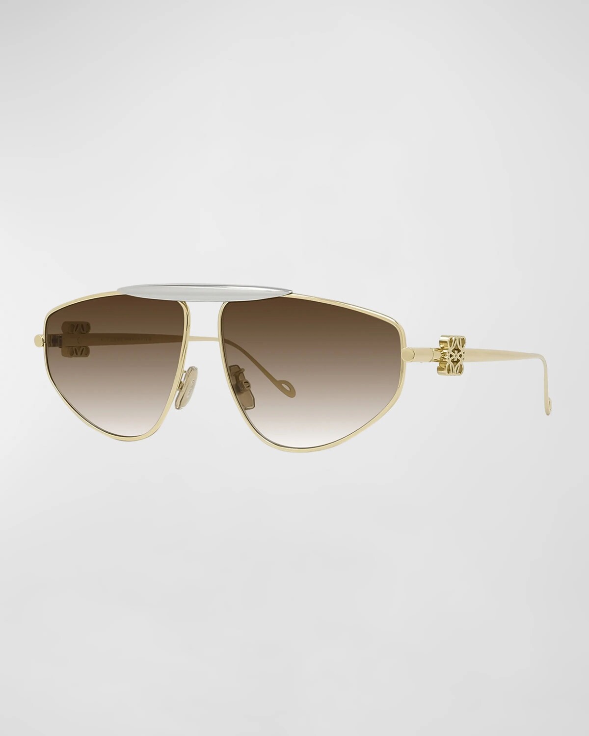 

Солнцезащитные очки-авиаторы Anagram из металлического сплава Loewe, цвет Shiny Endura Gold Brown Mirror