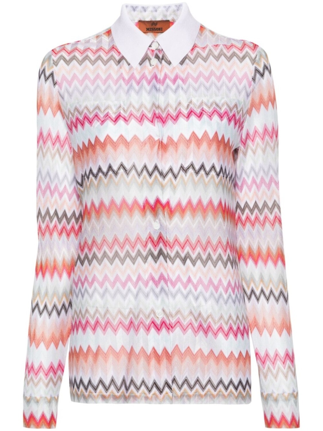 

Missoni рубашка с узором зигзаг, белый