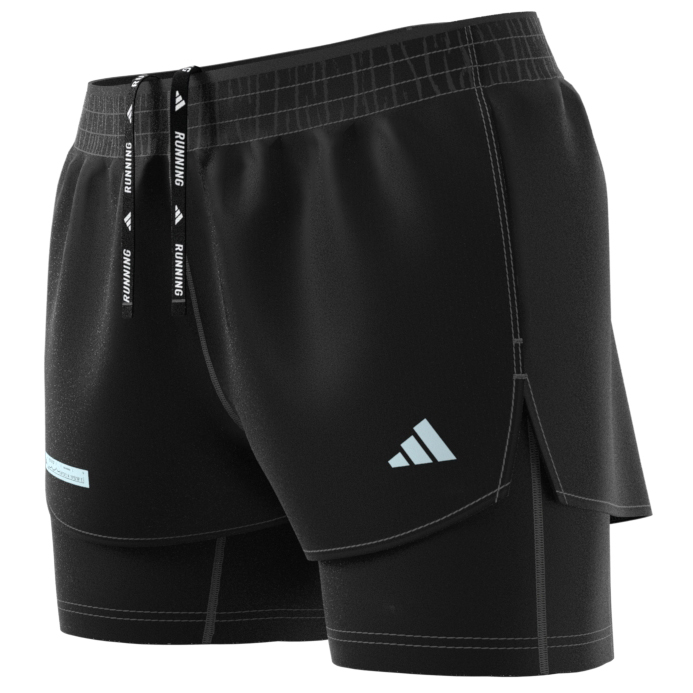 Шорты для бега Adidas Women's Ultimate 2In1 Shorts, черный